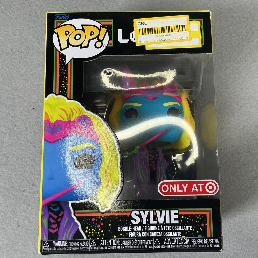 Funko Pop Marvel Loki Sylvie #988 Target Exclusive Blacklight Damaged Box